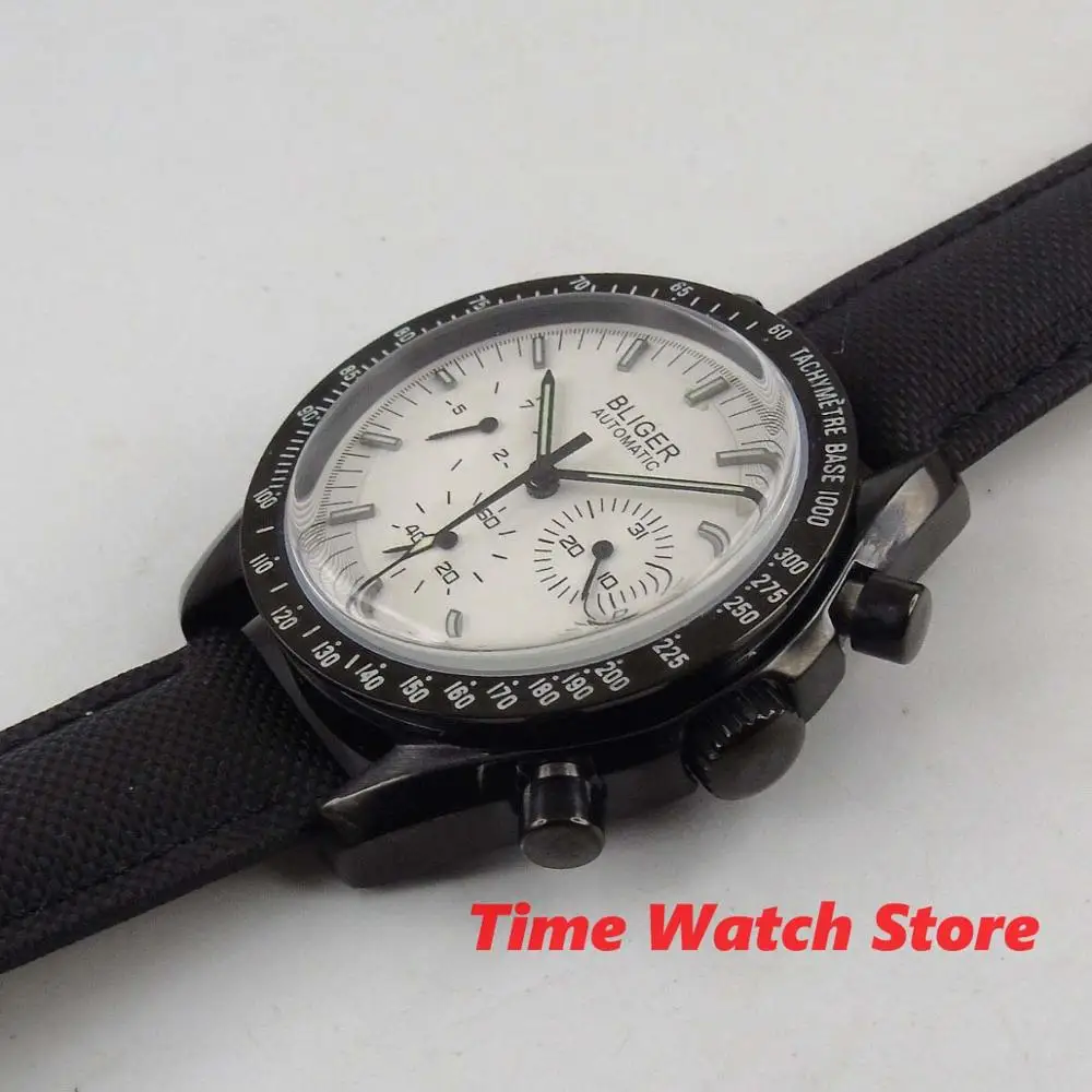 Bliger 40 мм автоматические многофункциональные наручные часы для мужчин