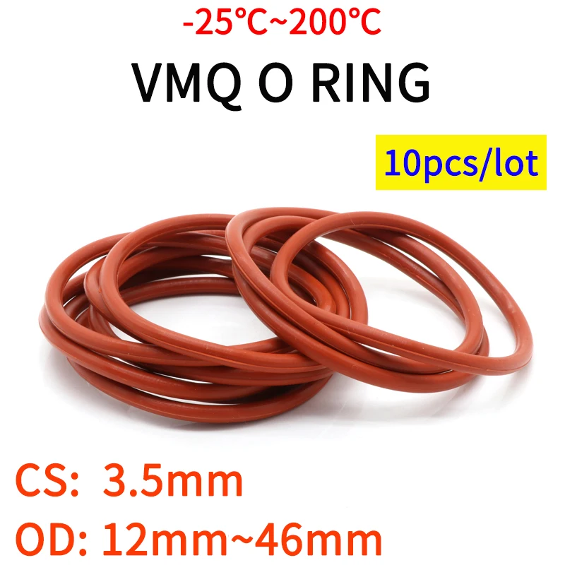 Уплотнительное кольцо VMQ 10 шт. уплотнительная прокладка толщина CS 3 5 мм внешний