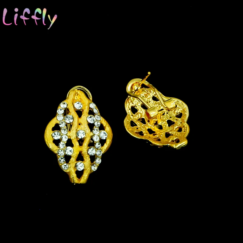 Дубай ювелирные наборы африканские ожерелья серьги кольцо браслет Кристалл