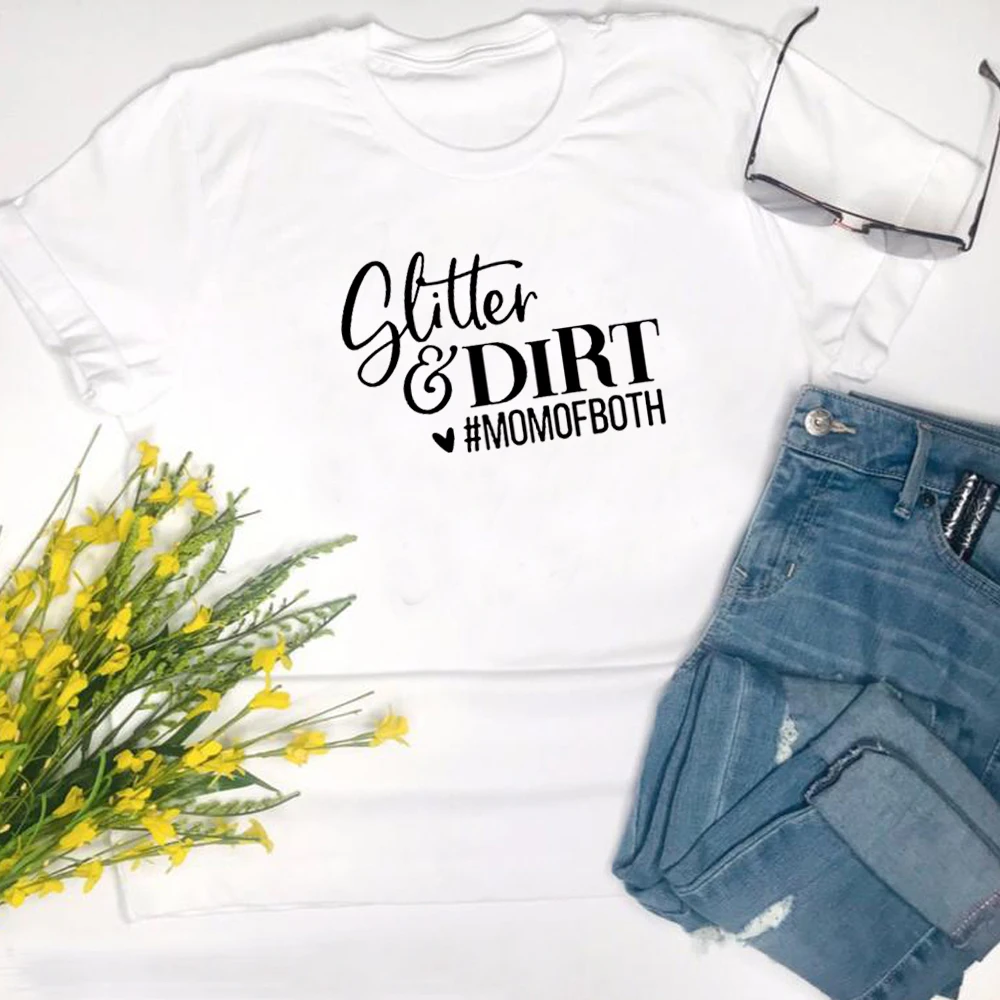 Подарок на день матери гранж Tumblr блестящая и грязная мама обоих букв женская