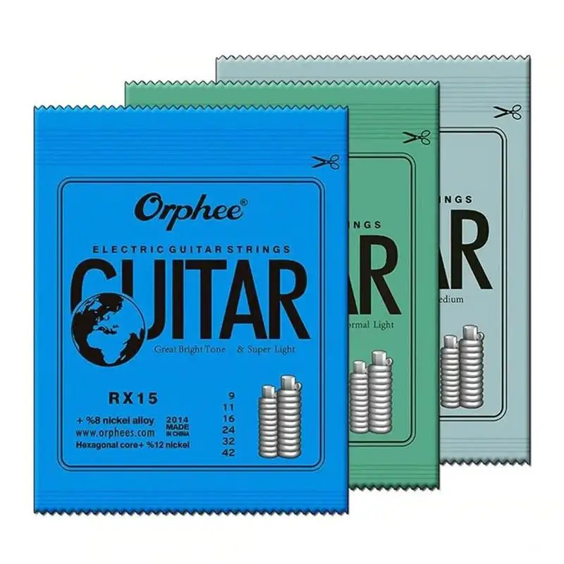 

RX15 /17/19 Acoustic Guitar Strings RX Series Practices Hexagonal Carbon Steel 6 String Nickel Wound Musical Instrument