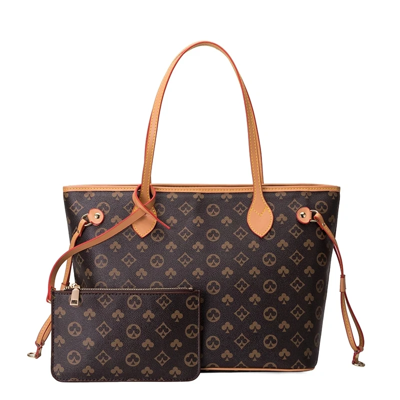 

2021 New Luxury Tote Bag Shoulder Bags And Purse Sets For Women Leather Designer Big Shopper Shopping Fashion Retro Handbags