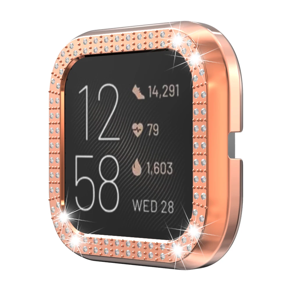 9 Упаковок для Fitbit Versa 2 защита экрана Bling Crystal Стразы рамка защитный бампер