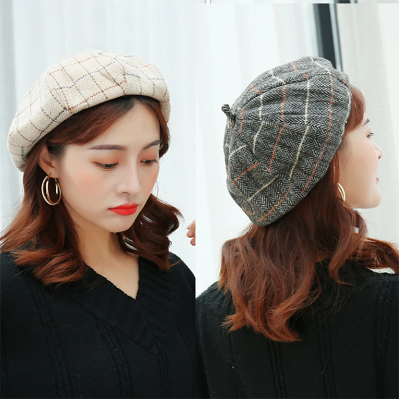 Корейский издание вышитый буквенный берет из искусственной замши женский qiu dong сезон tide joker painter wind восьмиугольная кепка в шляпе Engl