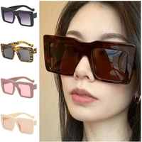 fashionable sunglasses retro sun glasses unisex square eyeglasses anti uv spectacles oversize frame ornamental adumbral a