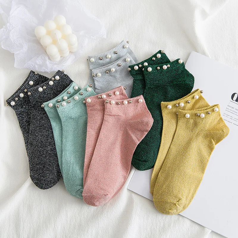 

ankle socks korean style cotton women designer pink glitter calcetines harajuku woman skarpetki black meias mulher meia mujer
