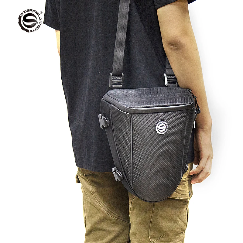 Black Waterproof Motorcycle Rear Seat Bag Retro Chopper Scooter Tail Water Resistant Durable Motorbike Travel Back |