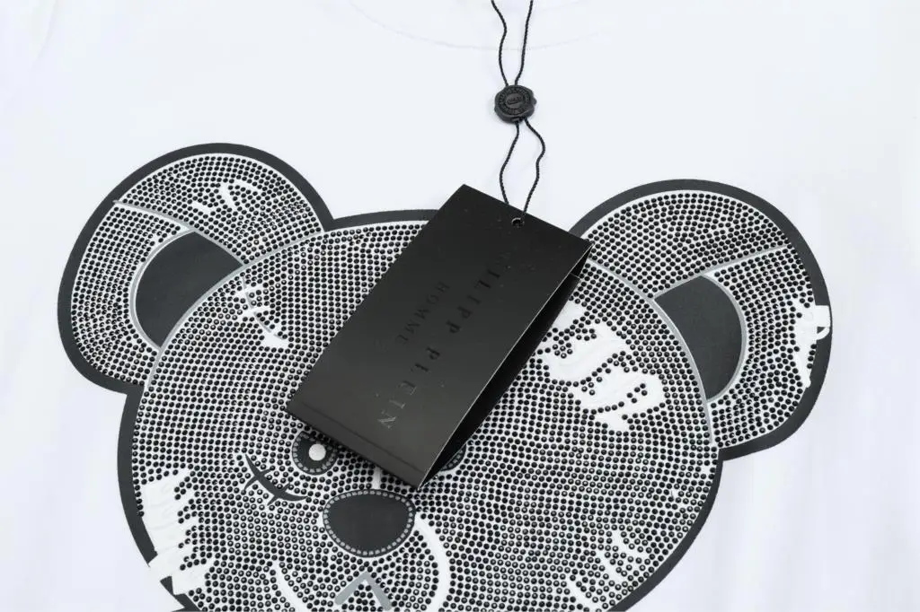 

Philipp Plein- brand fashion T-shirt cartoon diamond casual short-sleeved T-shirt European American fashion streetwear Tops Tees