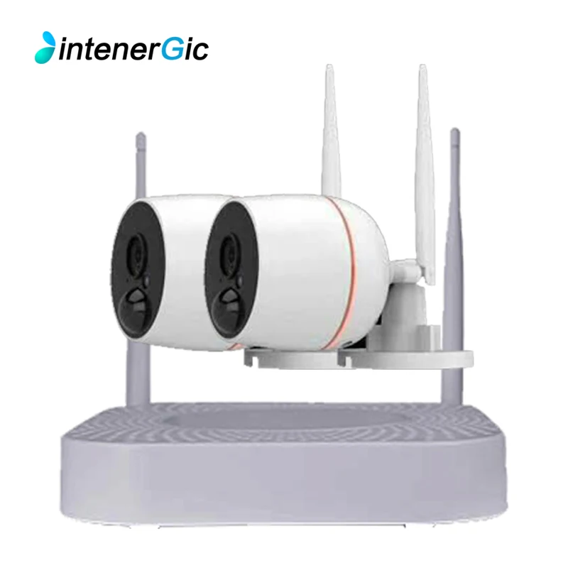 INTENERGIC 1080P FHD маленький Беспроводной видеонаблюдение Системы Wi Fi 2 шт. 2MP IP Камера