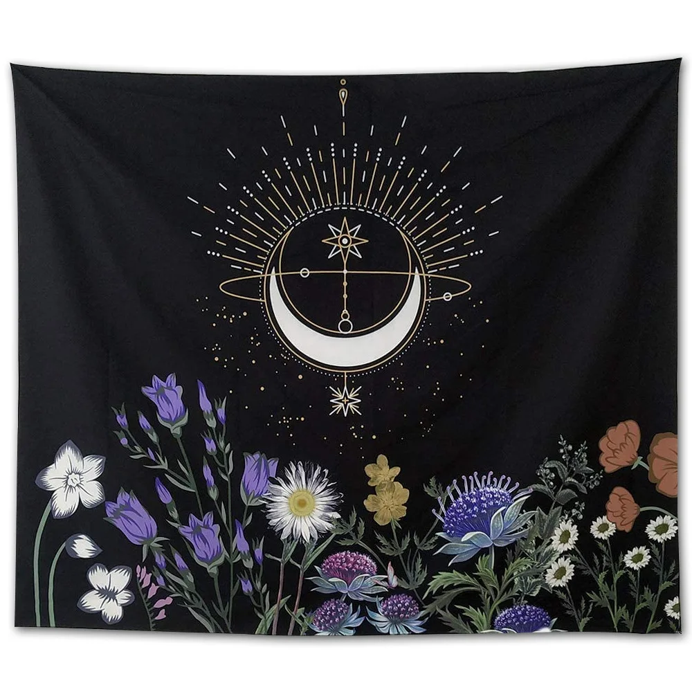 

Moon Tapestry Bohemain Wall Hanging Background Decor Wall Cloth Multifunction Home Tapestry Dorm Wall Decor Tapestry Yoga Mat