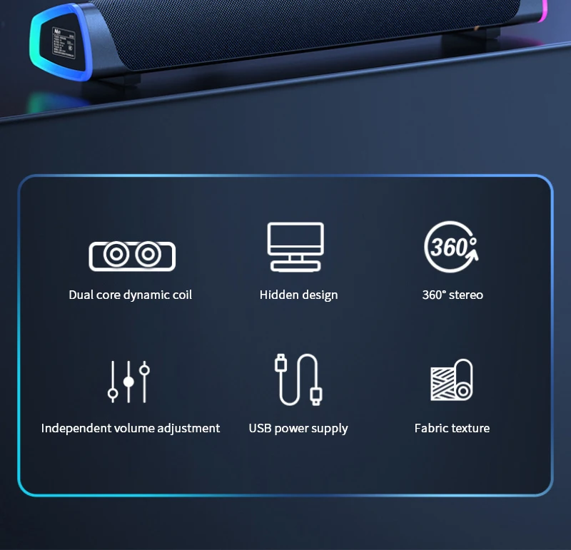 Проводная компьютерная ТВ-колонка 4D объемная саундбар стереосабвуфер Bluetooth 5 0