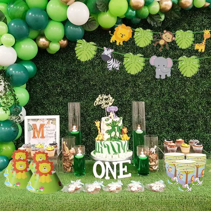 Детская посуда в виде животных для вечеринки джунглях|Украшения своими руками