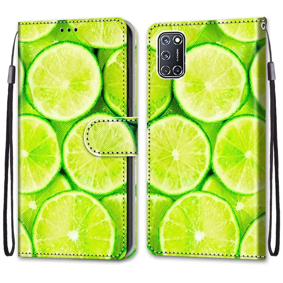 Кожаный чехол книжка для OPPO A52 A92 A72 A15 S A53 A93 4G A9 A33 A5 2020 F17 Pro Realme 5 5s C15 Бумажник