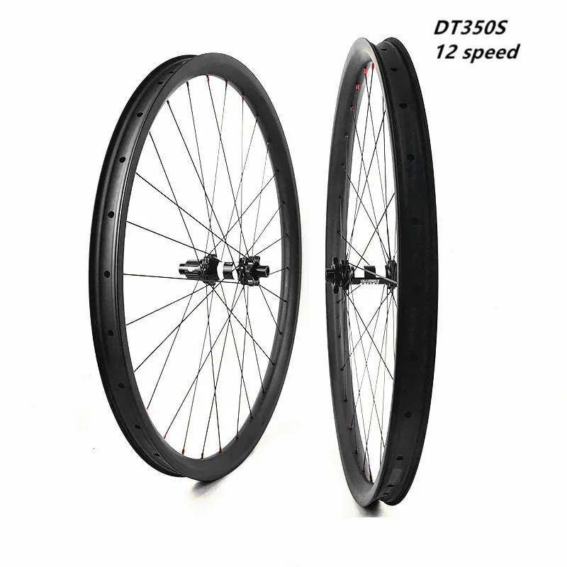 

29er carbon mtb wheels 40x28mm Asymmetry tubeless bicycle wheelset DT350 110x15 148x12 boost 12 speed disc mtb wheels pillar1420