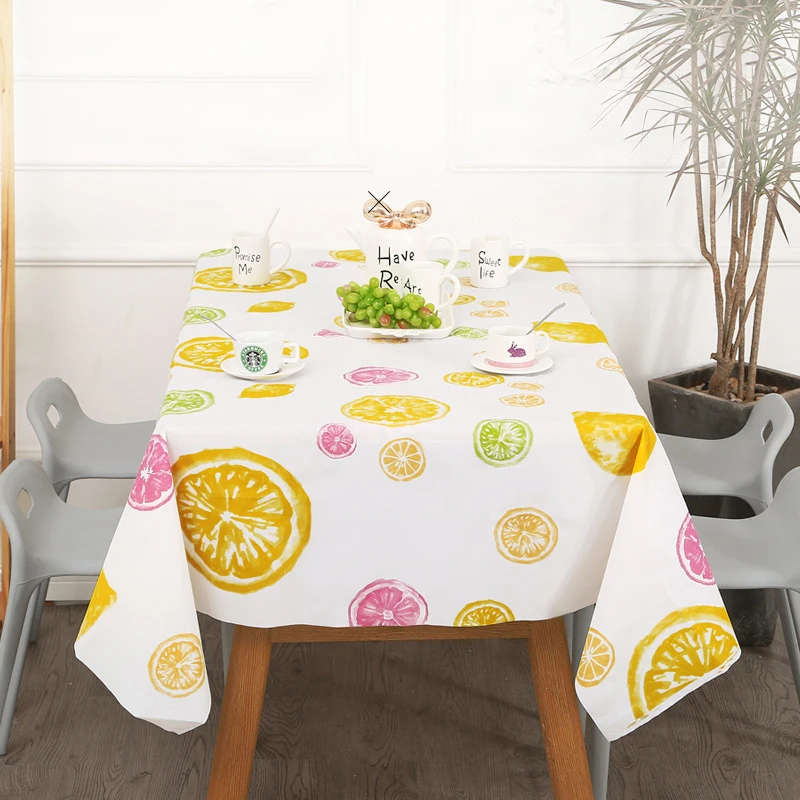

1Pcs Tablecovers Print S/M/L PVC Home Decor Kitchen Accessories Waterproof Rectangle Nordic Style
