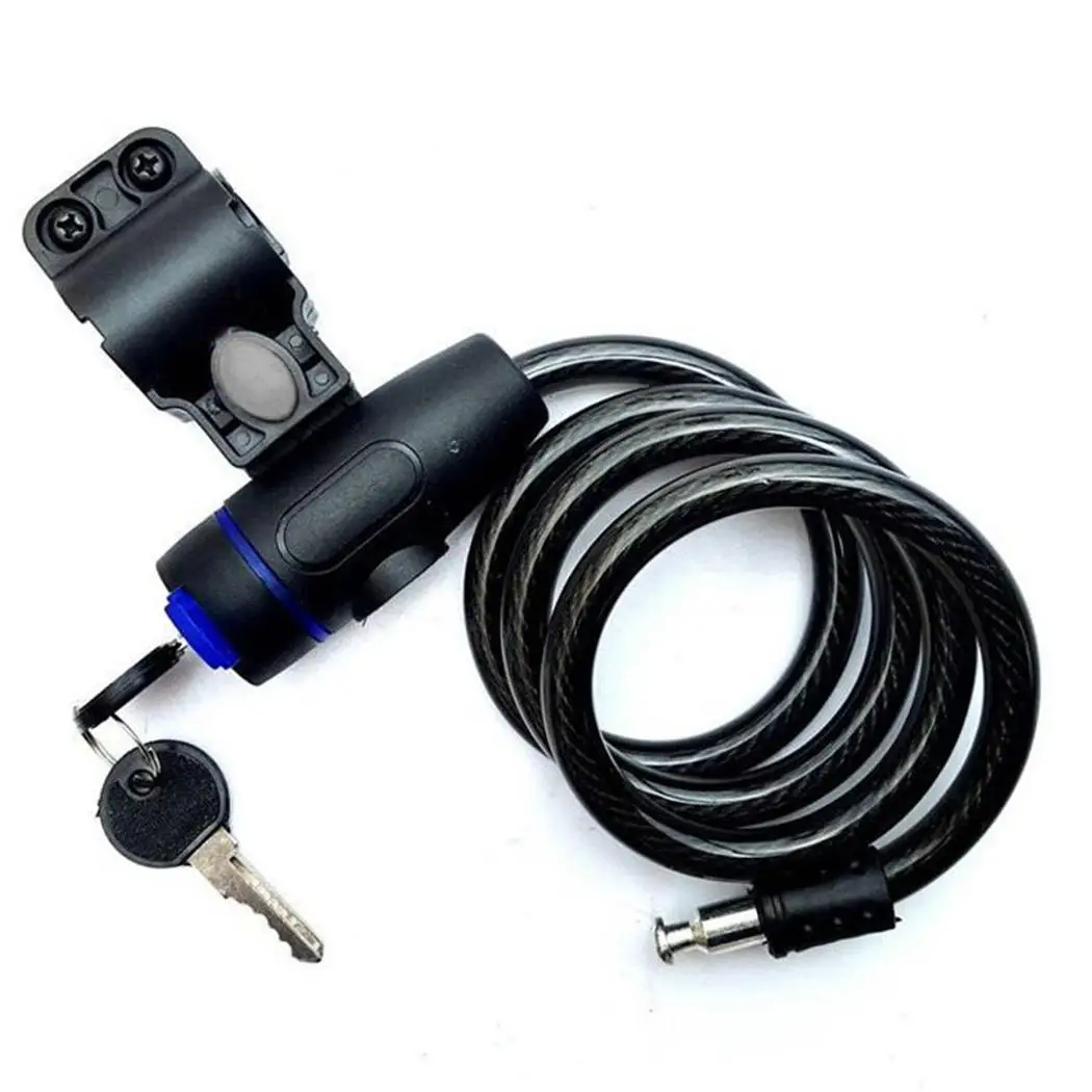 Универсальный Противоугонный замок для велосипеда катушка из нержавеющей стали