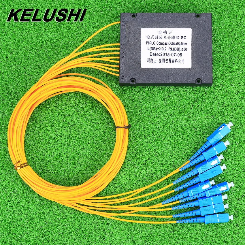 Волоконно оптический сплиттер KELUSHI SC 1x8 кассета телекоммуникационного ПЛК