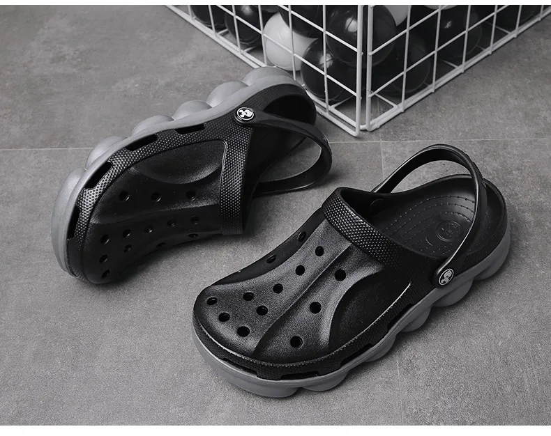Crocse Crocks/мужские сандалии для бассейна; летняя Уличная обувь для пляжа; мужские садовые Сабо без застежек; Повседневная водонепроницаемая обувь для душа; Crock