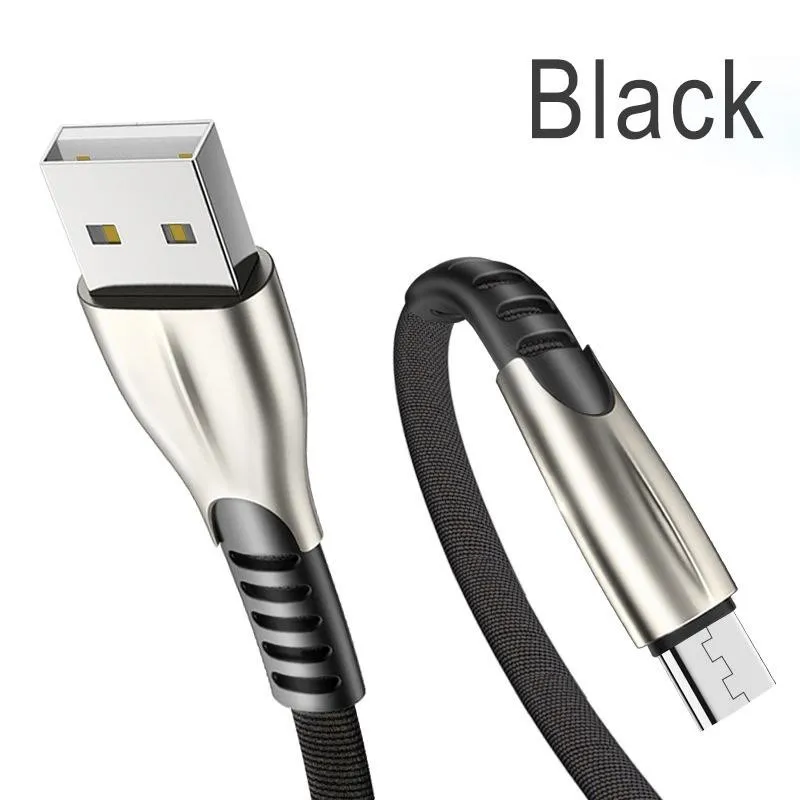 black Тип C USB кабель для зарядного устройства для samsung Galaxy S10 5G S10e S9 S8 Plus Note 10 9 8 A20 A30 A40 A50 A60 A70 A80 M20 M30 A6S A8S A9 Pro - Цвет: black