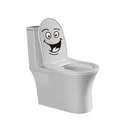 1 шт Туалетная наклейка смешная улыбка настенное украшение для ванной комнаты домашнее украшение DIY улыбка дизайн водонепроницаемый стикер для душевой комнаты материал ПВХ