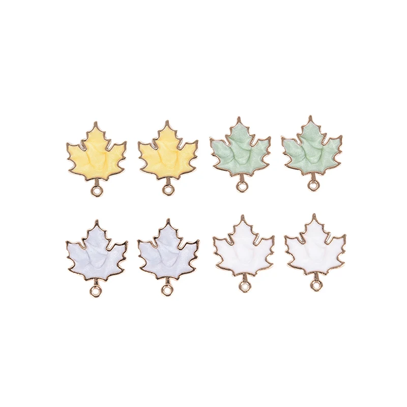 10 шт. эмалированные Подвески в виде кленового листа 24 х18 мм|Шармы| |