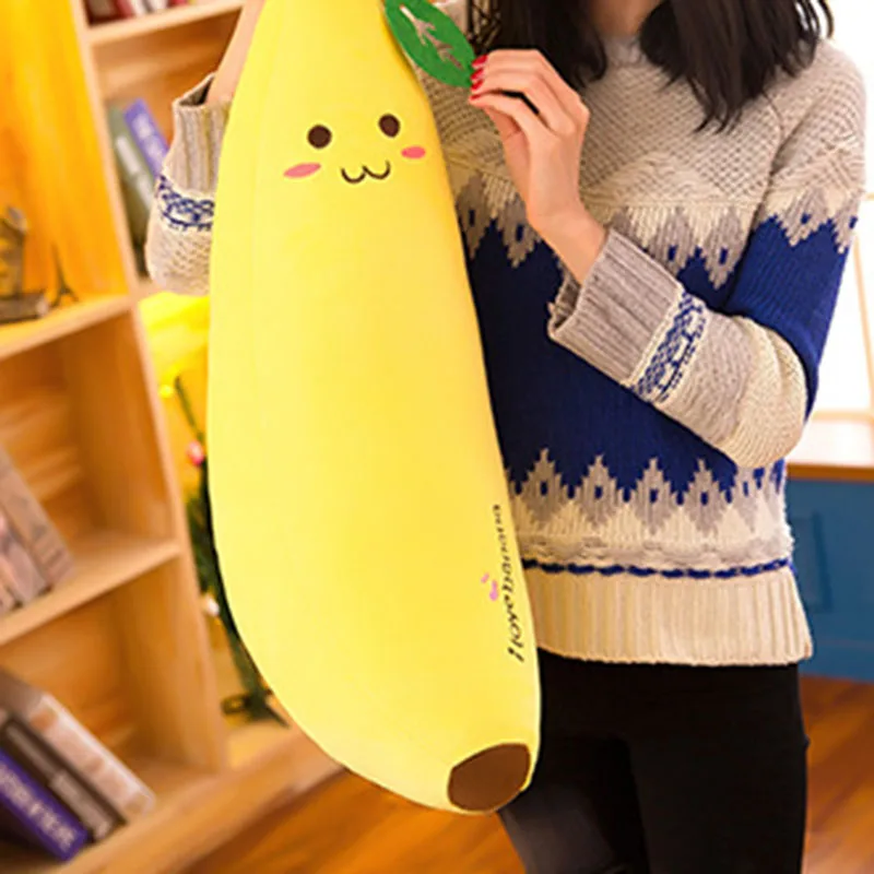 Плюшевые игрушки Подушка банан длинная подушка Спящая кукла милые плюшевые