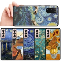 silicone case for samsung galaxy s20 fe s21 ultra s10 plus soft back phone cover s9 s8 s10e s7 cases cas van gogh art aesthetics