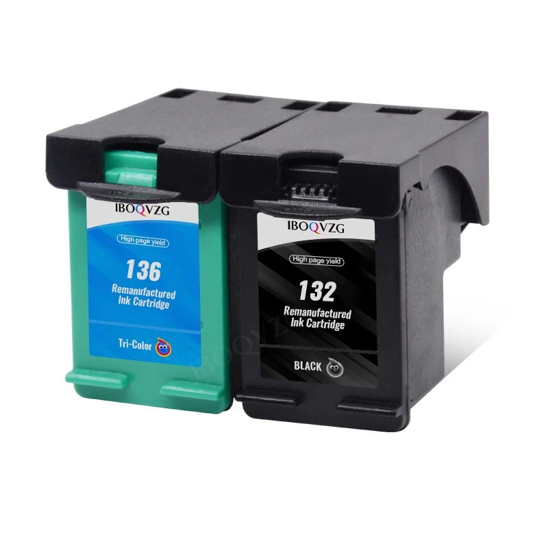 Совместимые чернильные картриджи IBOQVZG 132 для HP 136 Photosmart 2573 C3183 D5163 Officejet 6213 5443 D4163 PSC