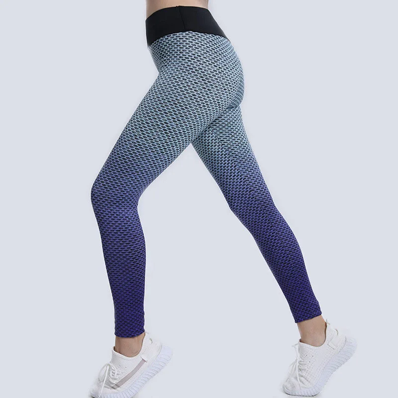 Женские Леггинсы для йоги жаккардовые леггинсы с эффектом пуш ап занятий