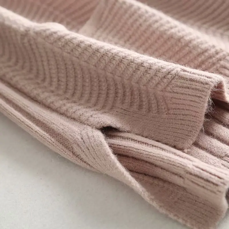 

V-Neck Sleeve White Knitted Autumn Winter Women Sweater Vests Casual Loose Outwear Solid Sweater Preppy Style Vests Pullover