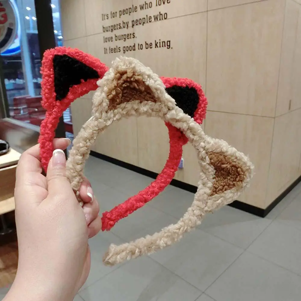 Женская плюшевая повязка на голову с кошачьими ушками | Детская одежда и обувь