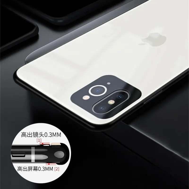 Case For iPhone X XR XS MAX Second Change to XI 11 Pro 2019 Tempered Glass Hard PC Shockproof IPhone 10 Transparent Cover | Мобильные