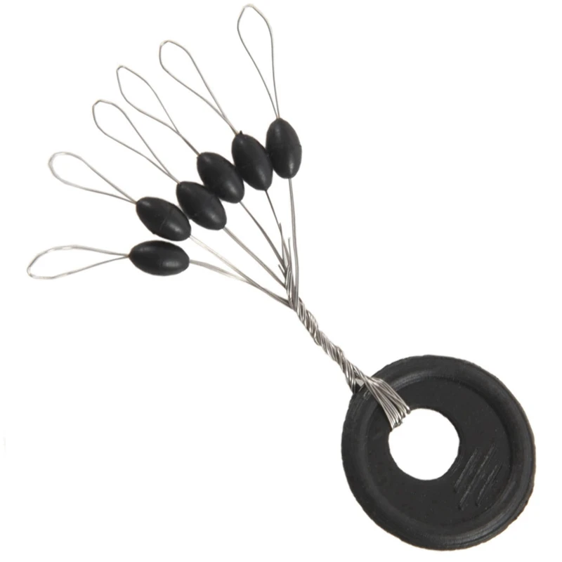 10 шт. 6 в 1 Размер L черная резиновая овальная пробка поплавок для рыбалки| |