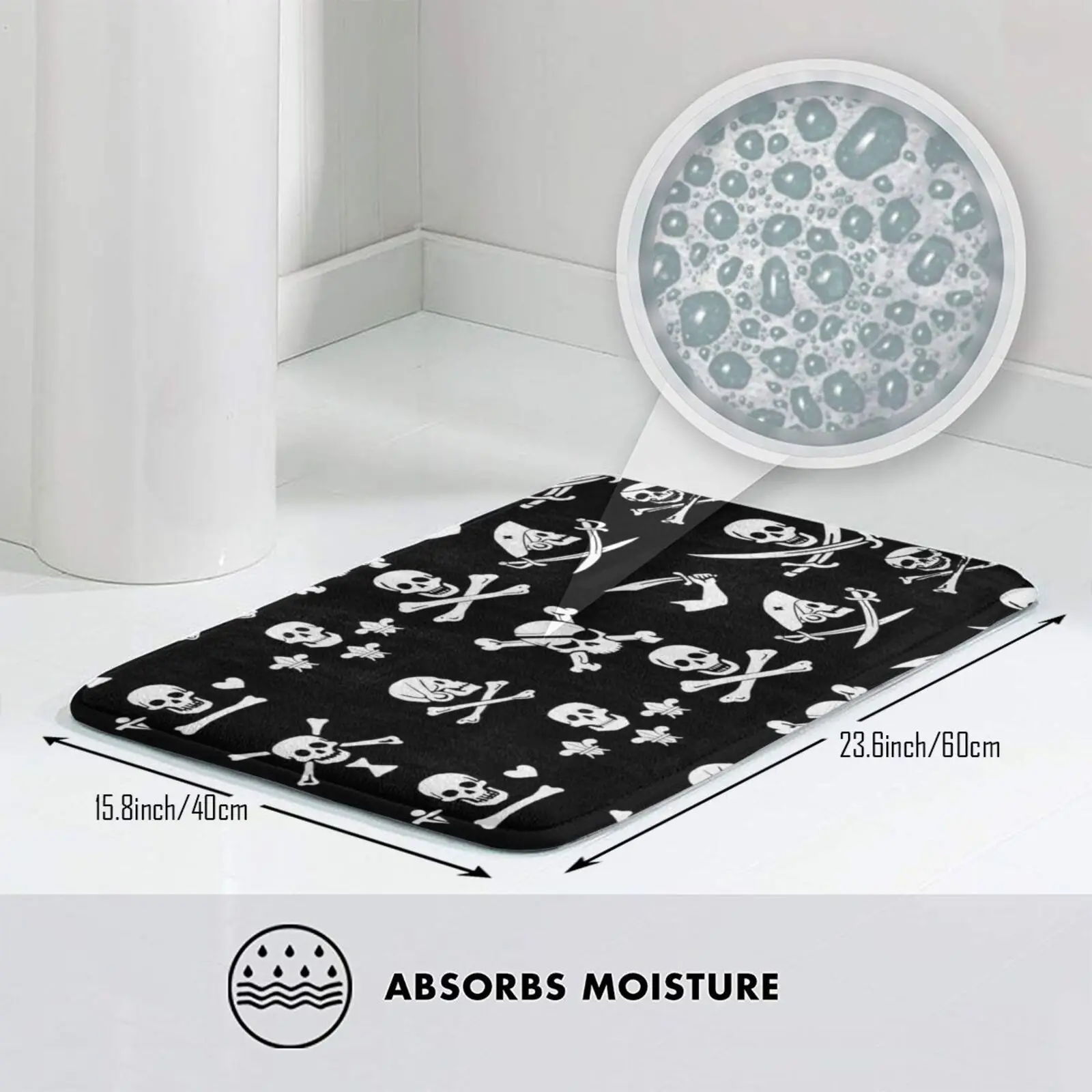 Черные Пиратские баннеры череп перекрестные кости мечи коврик ковер