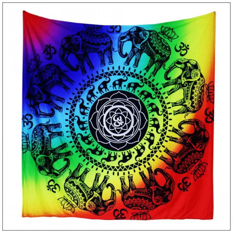 LeRadore гобелен Индийский Слон Мандала настенные вешалки домашний декор полиэстер