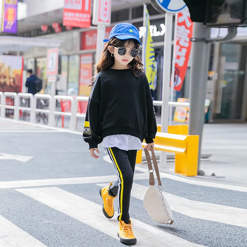 

Teen Girls Clothing Set 2021 Spring New Sweatshirt Leggings Two Pieces Suit for Kids Tracksuit Children Sport Suit 10 12 13 Year