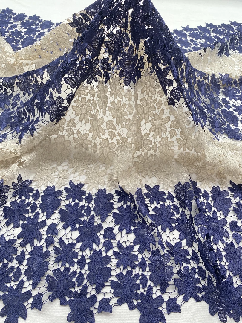 Африканская Европа Нигерия мягкая Водорастворимая кружевная ткань 2021 Новый