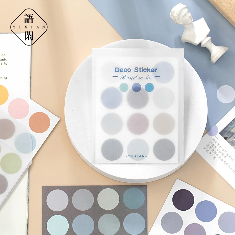 Набор наклеек для скрапбукинга в горошек 210 штук|Канцелярские наклейки| |