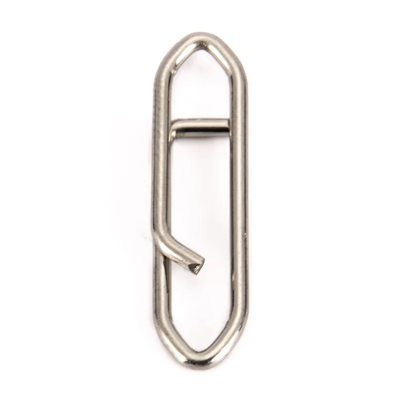 

200pcs/lot Stainless Steel Swivel Snap Hooked Snap Pin Swivel Safety Snap Solid Rings Black Fishing Connector Fishing Tools