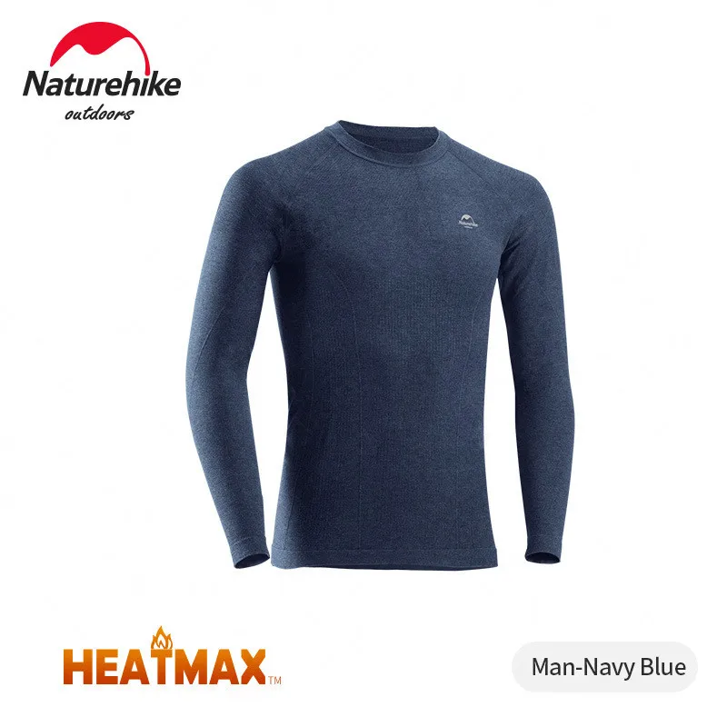 Man-Navy Blue-Jacket Naturehike на открытом воздухе держать тепло нижнее белье спонтанная температура осенние брюки зима пот выпускать Спортивное нижнее белье "Xuan Shang" - Цвет: Man-Navy Blue-Jacket