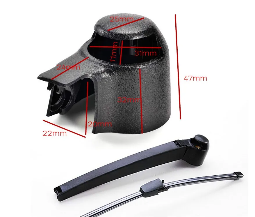 Задняя крышка автомобильного стеклоочистителя черная 1 шт. для Volkswagen Golf MK5 Passat Touran