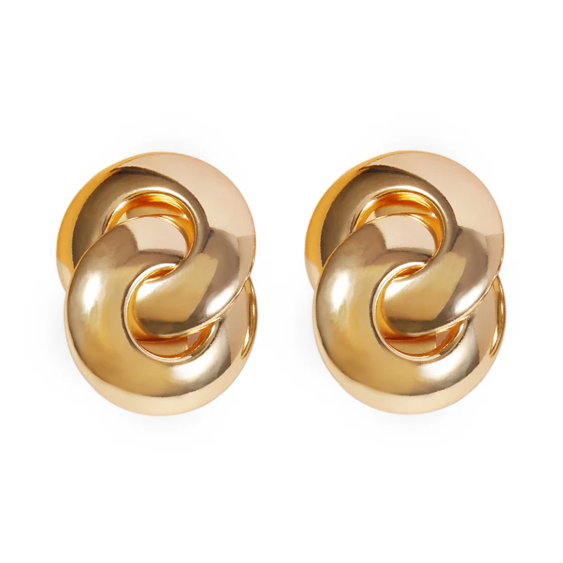 

Badu Geometric Circle Cross Ear Clip Anti-Allergy Earrings for Women Unusual Earrings Without Pierced Cuff Drop Earrings