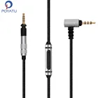 Провод Aux POYATU 3,5 мм-2,5 мм, аудиокабель для наушников AKG K361, Сменные кабели для наушников с микрофоном и пультом дистанционного управления для IPhone и Android