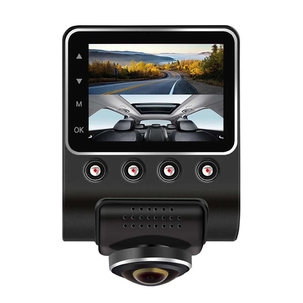 저렴한 자동차 DVR 1080P 풀 HD 360 학위 파노라마 DashCam 자동차 등록 차량용 비디오 레코더 모션 탐지기 모니터 캠코더