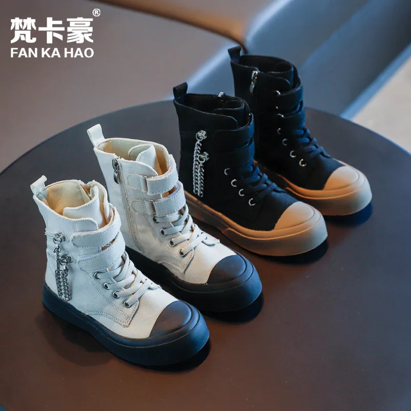 Детские Ботинки Martin 2020 Осень Новый стиль модная цепочка для мужчин и женщин детей