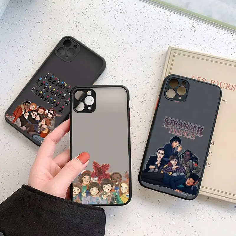 

Stranger things Phone Case For iphone 12 11 7 8 plus mini x xs xr pro max matte transparent cover