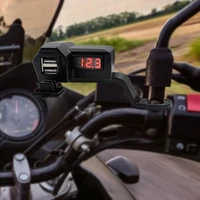 dual usb port 12v waterproof motorcycle handlebar charger quick charger 3 0 with voltmeter usb motorcycle charger %c2%a0adapter