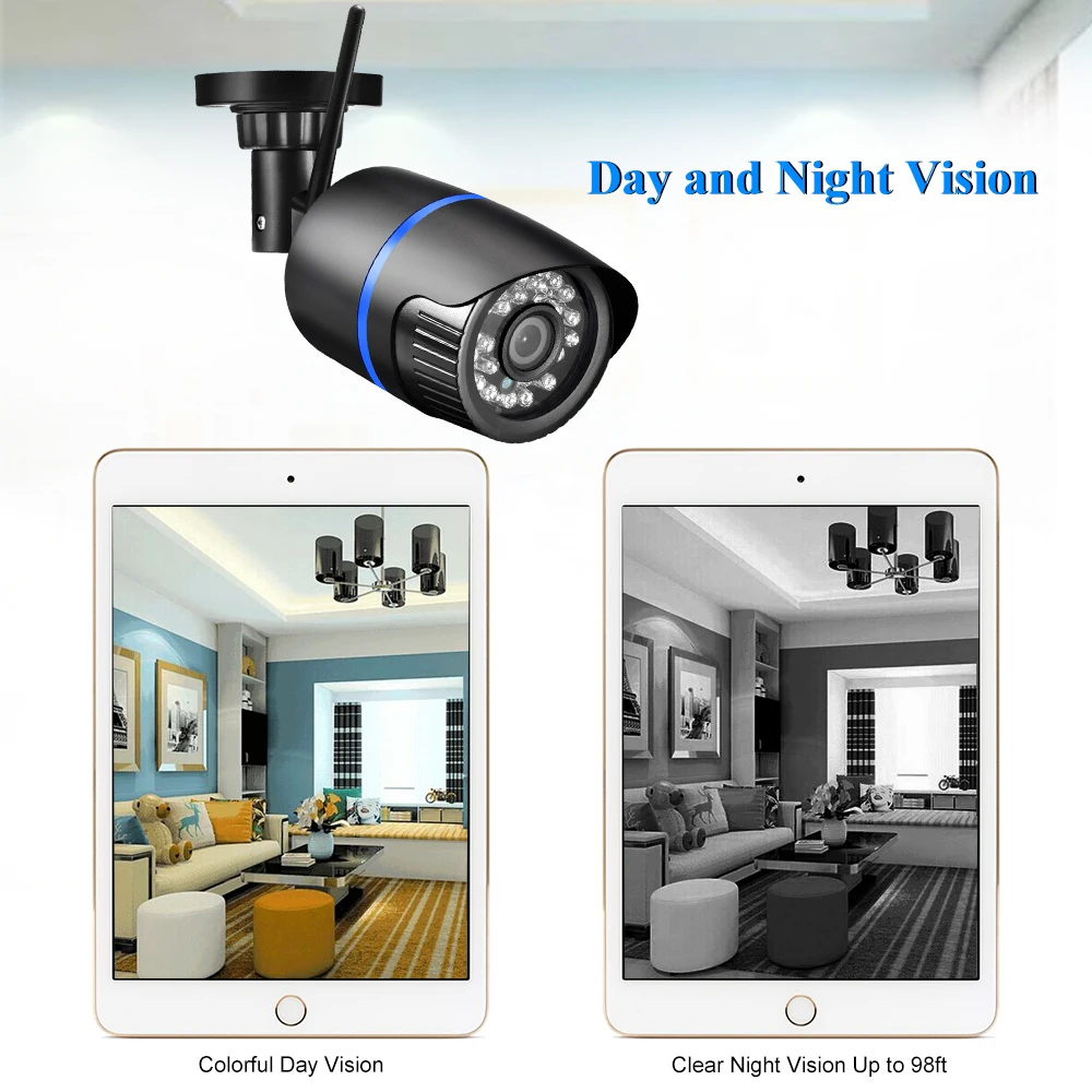 Wi Fi IP камера AZISHN Yoosee 720P 960P 1080P беспроводная проводная P2P цилиндрическая наружная