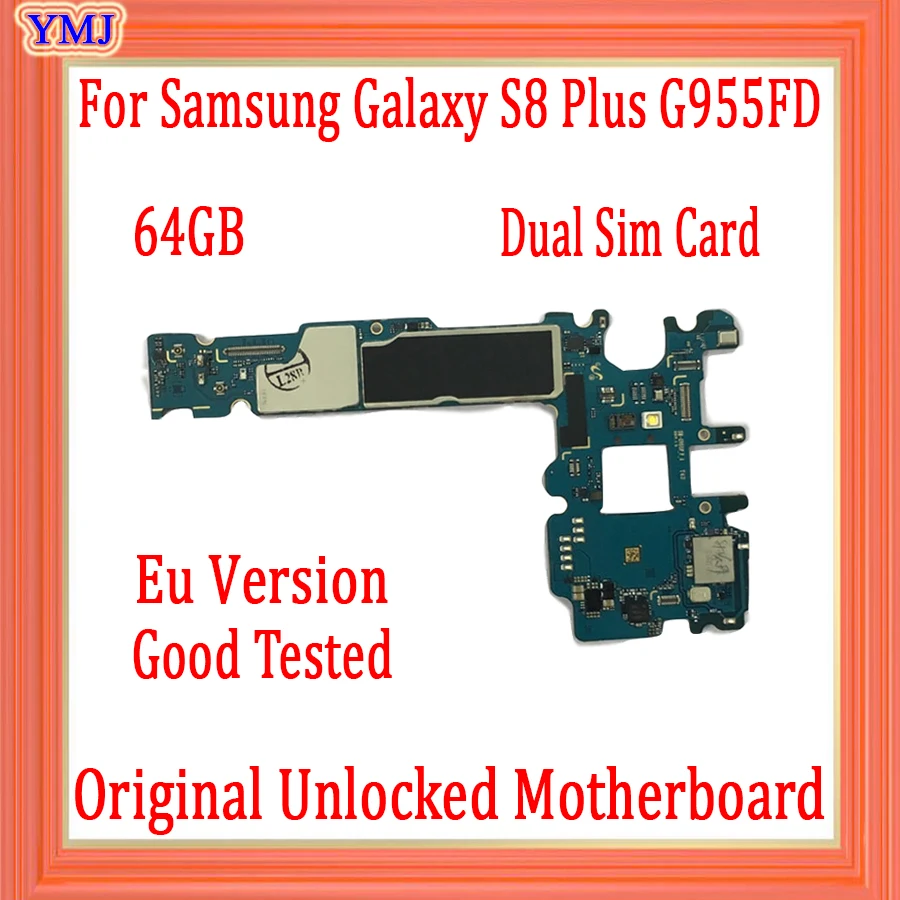 100% оригинальная разблокированная материнская плата для Samsung Galaxy S8 Plus G955F G955FD 64 ГБ