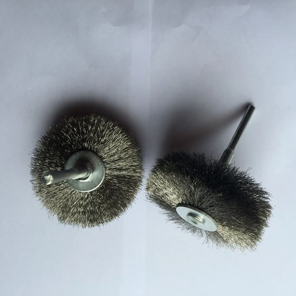 

1pc Wire Wheel Brush 6.0mm Shank 80mm For Rotary Tools Polishing Brush